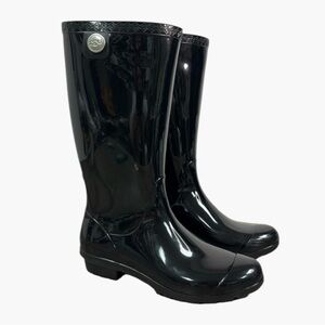 Black UGG SHAYE Women’s Tall Rain Boots Size 7